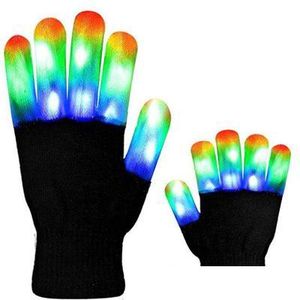 Favor de fiesta guantes led puesta en escena guantes luminosos accesorios de disfraces coloridos LED luminoso suministros de Navidad de Halloween