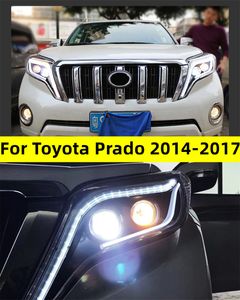 Phare LED pour Toyota Prado 2014-20 17 Angel Eye DRL feux diurnes clignotants ensemble de phares