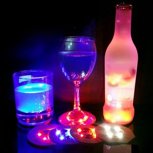 Lumière LED pour fumer la base de tasse de tuyau d'eau en verre coloré 7 couleurs réglage automatique décoration de la maison