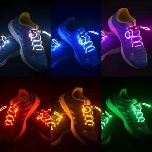 Bâtons lumineux LED 1 pièces néon LED lacets de chaussures chaussures sangle bâton lumineux accessoires de lacet lumineux fournitures de fête multicolore 230906