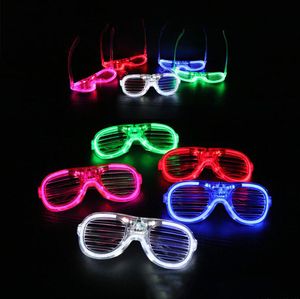 Gafas luminosas LED, persianas para amigos, fiestas, actividades de baile, bar, festival de música, accesorios de animación, gafas intermitentes, red, juguetes rojos