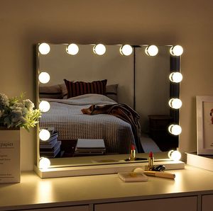Dimmable USB LED Vanity Mirror Lights - 12V Hollywood Style Dressing Table Wall Lamps for Bathroom Lighting
