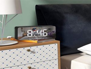 Mirador de alarma de LED Clock de la mesa digital de la mesa digital Luz de despertar Electrónico de temperatura de tiempo grande Pantalla de decoración del hogar 4088426