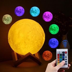 Control remoto de luz de luna LED USB Holiday Sleep Recargable CONSEJO SUEÑO Lámpara Noche Colorear