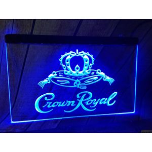 Letrero de neón LED Crown Royal Derby Whisky Nr Beer Bar Pub Club Letreros 3D Luz Drop Entrega Luces Iluminación Vacaciones Dh0Di