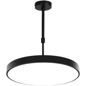 L￡mpara colgante de tuber￭a LED Minimalista de comedor redondo Sala de estudio colgante Caballero de la oficina de la oficina del techo colgante