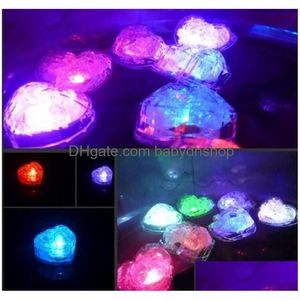 LED RAVE TOT RAVE HAUTE QUALLE FLASH LOVE CUBE ICE CUBE LUMIÈRE ARRIVÉE PLUS dans l'eau Drink Matialement pour les barres de mariage de fête Christmas Dro DH0XW