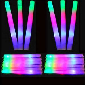 LED RAVE Toy Lumière LED LED Colore Sticks Sponge Glowsticks Batons Rally Rave Glow Wands Flashing Light Stick Party Party Supplie 240410