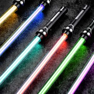 Led Rave Toy New RGB Lightsaber Laser Sword Toys Light Saber 7 Colors Change Kids Soundfonts Force FX FOC Blaster Jedi Gifts Y2303