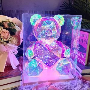 Led Rave Toy Novelties Christmas Gift Luminous Teddy Bear Iridescent Holographic Plastics Romantic Valentine'S Day Birthday Girl 231123