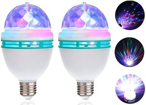Boule magique ampoule rotative petite boule magique contrôle du son lumière KTV Flash ampoule E27 lampe de scène RGB LED ampoule