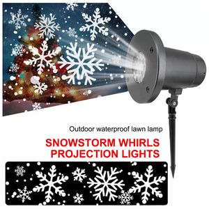LED Rotating Snowflake Projector Great Decorations For Christmas Home Snow Big and Small Feel Christmas Decoration Light Decor wall lights
