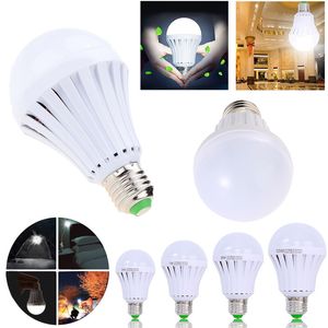 Bombilla LED inteligente E27 9W Leds luz de emergencia 85-265v batería recargable lámpara de iluminación para luces exteriores Bombillas Sensor de movimiento de sonido Bombillas automáticas