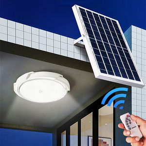 Lampe solaire de jardin à LED Plafonnier 50W 100W 150W 200W Lampe solaire intérieure extérieure avec fil de 5 m, balcon de couloir, cabine, camping-car, urgence, camping