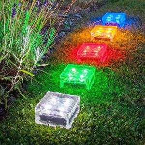 Lámparas subterráneas con energía solar IP68 Luces decorativas al aire libre impermeables Luz LED para camino de jardín y paisaje