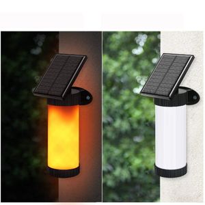 Led Solar Light Outdoors Waterproof Solar Power Fire Flame Wall Light LED Flickering Solar Light for Garden Decoration 3 Modes