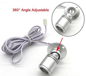 Foco Led Mini Spot Light DC12V lámpara de gabinete bombilla regulable armario escaparate downlight 180 grados ajustable