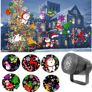 Luces de escenario LED, lámpara de proyector láser de Navidad, patrón de 16 imágenes, luz de discoteca DJ de vacaciones para decoración navideña del hogar