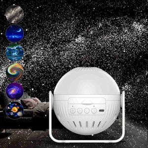 LED Star Projector Night Light 6 in 1 Planetarium Projectionr Galaxy Starry Sky Projector Lamp USB Rotating Night Lights HKD230824