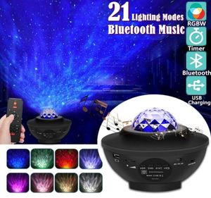 Proyector de estrellas LED Luz nocturna Galaxy Nova Projecteur Lámpara de noche estrellada Ocean Sky con música Altavoz Bluetooth Control remoto8101880