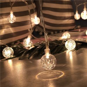 LED String Light Fairy Crystal Gypsophila Bubble Ball Lampe Ampoules Garland Décoration intérieure EU US 10M Jardin étanche Noël 201201