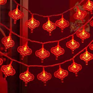 Cadenas LED 3M 20led Red Lantern China Nudo de nudos Cadena Estilo chino Decoraciones de boda Festival de primavera de primavera Decoración de año nuevo chino P230414