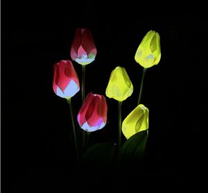 Cadenas de LED Iluminación LED con energía solar Lámpara de flores de tulipán para patio Jardín Camino Decoración del paisaje Fiesta de bodas en ventas