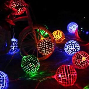 LED Strings USB Disco Ball Lights Mirror Light String Atmosphérique Économie d'énergie pour les fêtes Accueil Décoration d'arbre de Noël YQ240401