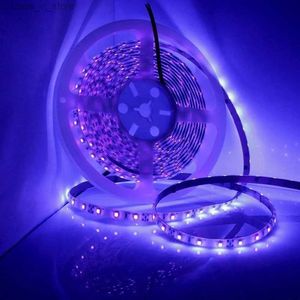 Cordes LED bande LED UV ultraviolette 395-405nm 12 V lumière noire 5050 2835 SMD 60 LED/m 120 LED/m bande pour DJ Fluorescence fête 5 m YQ240401