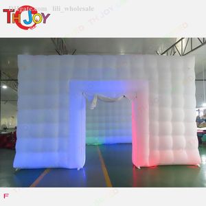 Led bandes Glowing Cabinet cube gonflable tente événement exposition salon chapiteau salle de fête géante avec ventilateur à vendre