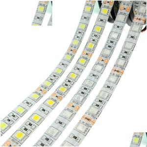 Bandes LED Strip Light White pur 5m Bright Tra-White 5050 SMD SMD rouge bleu bleu flexible 300 LEDS DC 12V DROP DROP DHKGP