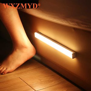 Bandes LED sans fil capteur de mouvement lumière sous armoire cuisine batterie veilleuse pour la maison chambre lumière LED placard rétro-éclairage P230315