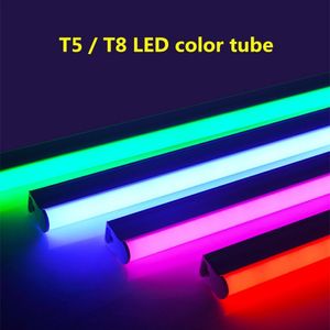 Interruptor LED T5 tubo de luz 30cm 60cm tubo fluorescente LED T5 lámparas de pared blanco cálido rosa verde azul lámpara de planta foco