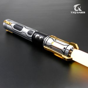 LED SwordsGuns TXQSABER Ghost Lightsaber Pixel Soundboard Neo Smooth Swing Metal Handle Strip Blade Cosplay Laser Jedi Sword Kids Toys 230804