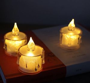 Luces LED de té con forma de lágrima, decoración de fiesta, velas votivas sin llama, luz nocturna con pilas, blanco cálido, amarillo, parpadeante, de larga duración