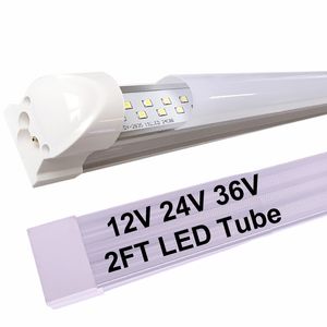 Tubes LED 2 pieds 60 cm 12 pouces 12 V bande lumineuse barre intérieure DC/AC 9-36 V en forme de V intégré T8 LED luminaire de magasin LED refroidisseur éclairage de porte ampoules fluorescentes crestech168