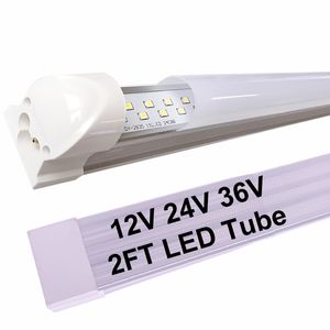 Tubes LED 2 pieds 60 cm 12 pouces 12 V bande lumineuse barre intérieure DC/AC 9-36 V en forme de V intégré T8 LED luminaire de magasin LED refroidisseur éclairage de porte ampoules fluorescentes usastar