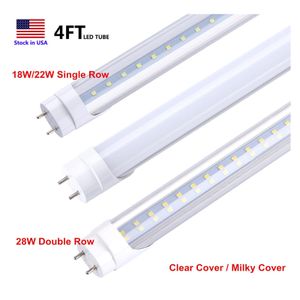 Tubos LED 4Ft Bb Lights Lámpara de tubo de 4 pies 18W 22W 28W T8 Luz fluorescente 6000K 5000K Fábrica Tienda al por mayor Bbs Drop Delivery Lighti Dhfnj