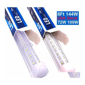 Tubos LED Luces de tienda conmutables Tubo LED de escaparate Kit de reacondicionamiento de bahía alta de 8 pies 96 T8 Fluorescente Montaje en superficie integrado Dhuff superior