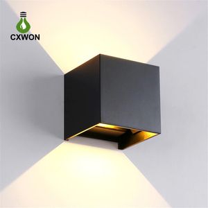 Lámparas de pared led 85-265V 7W 12W IP65 impermeable dormitorio cabecera ángulo ajustable interior Sconce pasillo escaleras jardín luces