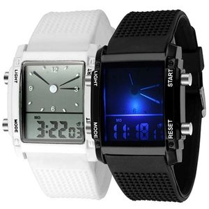 Montre Led numérique hommes femme amant montres sport décontracté montre-bracelet silicone bracelet noir et blanc relojes Saati horloge