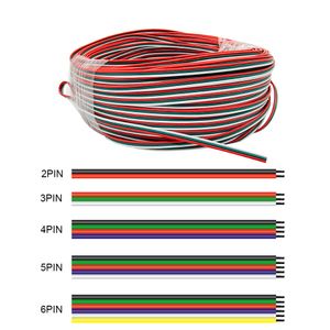 Câble de fil de LED 2Pin 3Pin 4Pin 5Pin 6Pin câble d'extension pour WS2812B WS2811 2835 5050 SK6812 RGBW 5050 RGB bande lumineuse