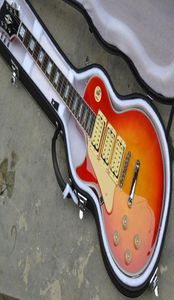 Guitare gaucher Ace Frehley Cherry Sunburst Good 3 micros à double bobine corps en acajou matériel chromé guitares électriques 8182174