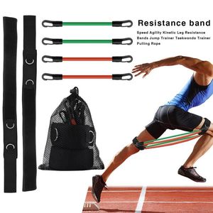 Bandes de résistance des jambes Taekwondo Trainer Pull Rope Vitesse de course Agilité Train Exercice Jump Training Latex Bandes élastiques Fitness Y200506