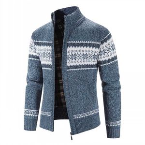 LEGIBLE 2022 suéteres para hombres Otoño Invierno lana cremallera cárdigan suéteres hombre Casual tejido Sweatercoat hombre 220114