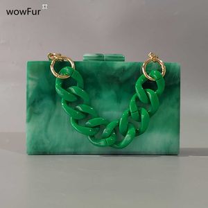 Sacs pour femmes à rabat en plastique PVC acrylique vert citron avec poignée courte sac à main d'épaule célèbre marque soirée sac à main de plage 230318