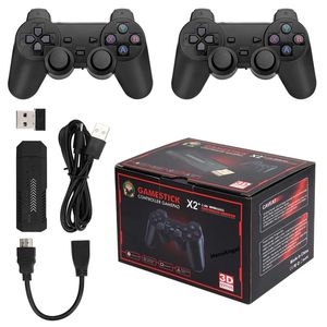 X2 Plus Gamestick 3D Retro Video Game Console 2.4G Wireless Controllers HD 4.3 System 41000 Games 40 Emulators for SEGA/PSP/PS1 64G/128G