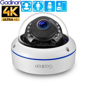 Lens Gadinan H.265ai Ultra HD 4K Poe Camera Face Detect Dome Outdoor 8MP 5MP Audio IP Camera Vision nocturne pour le système de surveillance