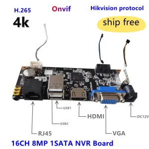 Lens NVR Board / PCB 4K / 8MP 16CH pour l'enregistreur de caméra IP 1Sata Ultra H.265 ONVIF, application mobile VMS / CMS à usage gratuit, de la technologie UNV