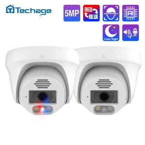 Lens Techage H.265 8MP 5MP 4K POE CAME CAME DÉTECTION FACE AI TWOWAY ARRIGE RENDRE CAMERIE DE DOME INDOOR POUR LE SYSTÈME DE SURVEILLANCE VIDÉO CCTV